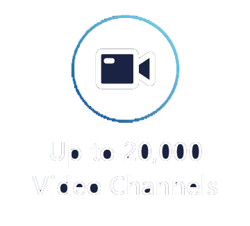 Up to 20000 video channels