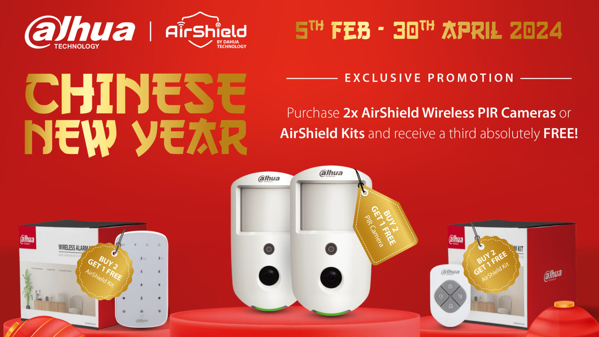 Chinese New YEAR Promotion Buy 2 get 1 Airshield Kit Free
